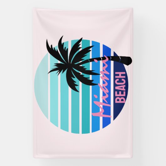 Miami Beach Spandoek (Verticaal)