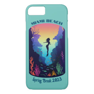 Miami Beach Spring Break 2023 Mermaid Reef iPhone 8/7 Hoesje