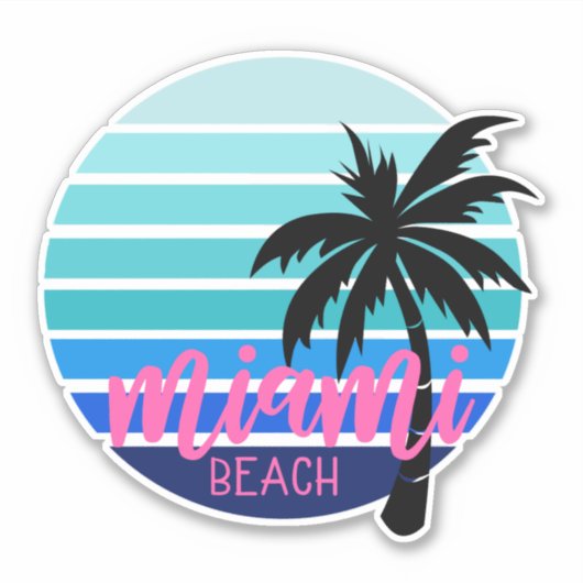 Miami Beach Sticker (Voorkant)