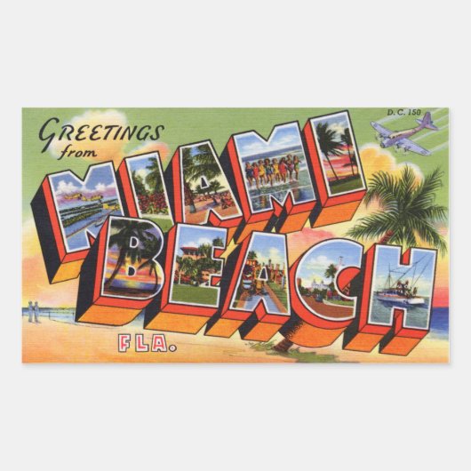  Miami Beach Sticker (Voorkant)