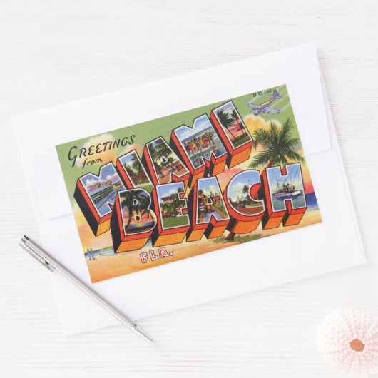  Miami Beach Sticker (Envelop)