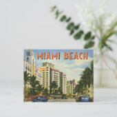  Miami Beach Street Scene Briefkaart (Staand voorkant)