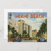  Miami Beach Street Scene Briefkaart (Voorkant / Achterkant)
