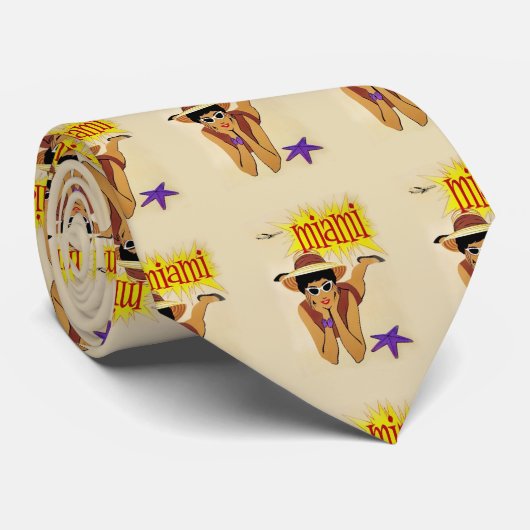  Miami Beach Stropdas (Opgerold)