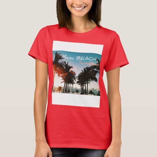 Miami Beach Summer T-shirt (Voorkant)