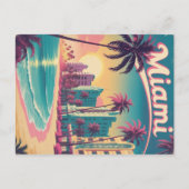  Miami Beach Sunset Briefkaart (Voorkant)