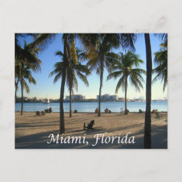 Miami Beach Sunset Florida, Verenigde Staten Briefkaart