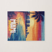Miami Beach Sunset | Levendige kust van Florida Legpuzzel (Horizontaal)