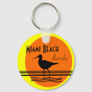 Miami Beach Sunset Souvenir Sleutelhanger