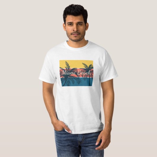 Miami Beach T-shirt (Voorkant volledig)