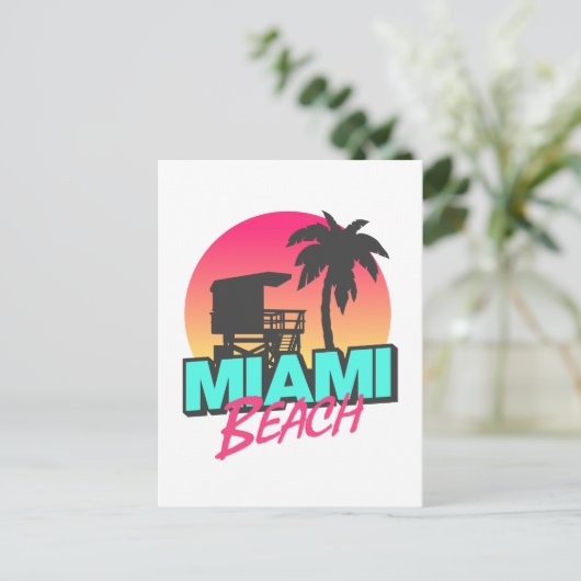 Miami Beach Travel  Briefkaart (Staand voorkant)