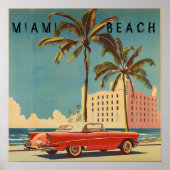  Miami Beach Travel Poster (Voorkant)