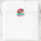 Miami Beach Travel  Ronde Sticker (Tas)