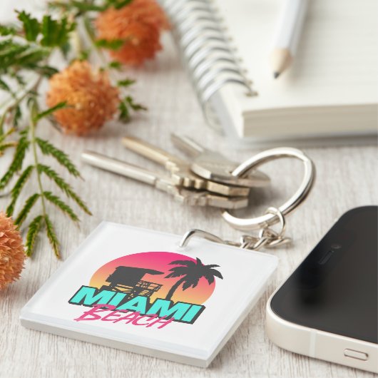 Miami Beach Travel  Sleutelhanger (Voorkant Rechts)