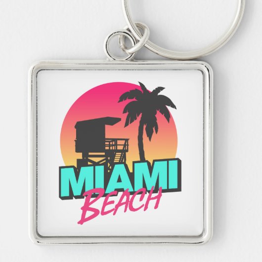 Miami Beach Travel  Sleutelhanger (Voorkant)