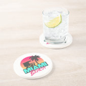 Miami Beach Travel Zandsteen Onderzetter (Zijkant)