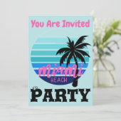 Miami Beach uitnodiging (Staand voorkant)