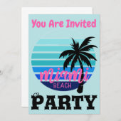 Miami Beach uitnodiging (Voorkant / Achterkant)