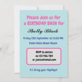 Miami Beach uitnodiging (Achterkant)