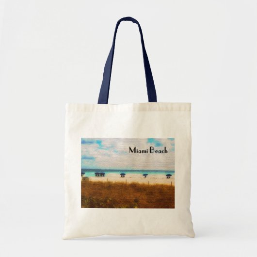 Miami Beach Umbrellas Tote Bag (Voorkant)