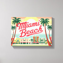  Miami Beach, Verenigde Staten Canvas Afdruk