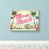  Miami Beach, Verenigde Staten Canvas Afdruk (Insitu (Houten vloer))