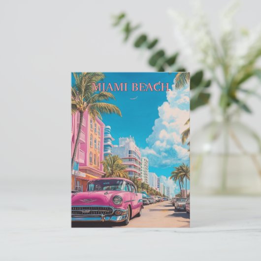 Miami Beach Verenigde Staten Reizen Briefkaart (Staand voorkant)