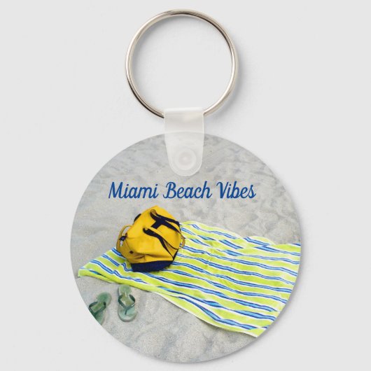Miami Beach Vibes Sleutelhanger (Voorkant)