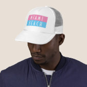 Miami Beach Vice Trucker Hat Pet (In situ)