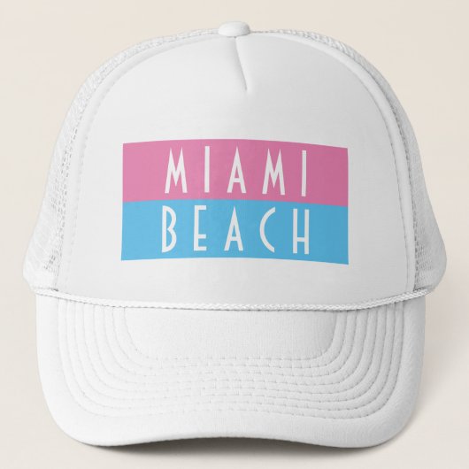 Miami Beach Vice Trucker Hat Trucker Pet (Voorkant)