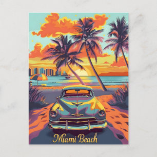 Miami Beach Vintage auto Briefkaart