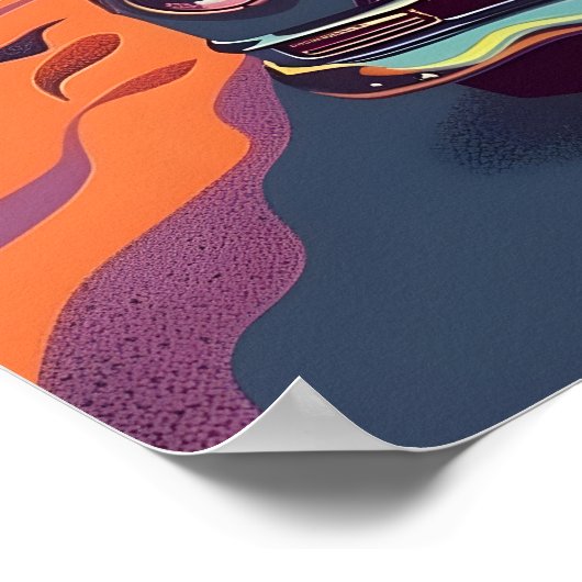 Miami Beach Vintage auto Poster (Hoek)