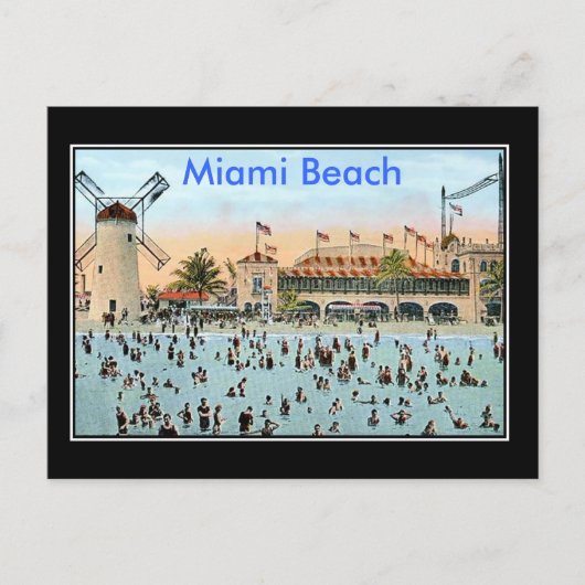 Miami Beach Vintage Briefkaart (Voorkant)