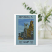 Miami Beach Vintage Travel Briefkaart (Staand voorkant)