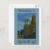 Miami Beach Vintage Travel Briefkaart (Voorkant / Achterkant)
