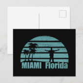 Miami Beach vintage van Florida Feestdagenkaart (Voorkant / Achterkant)