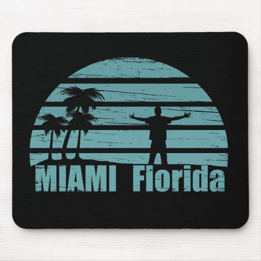 Miami Beach vintage van Florida Muismat (Voorkant)