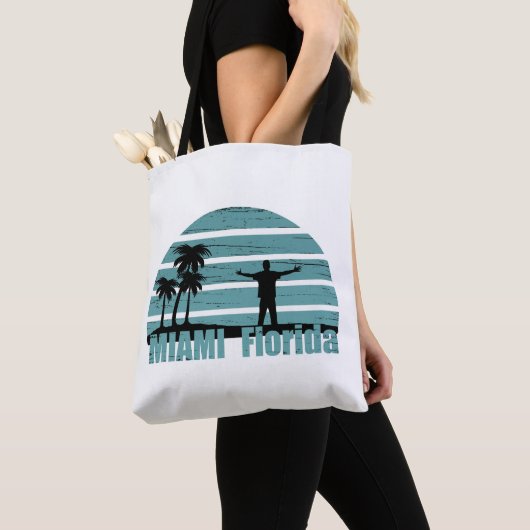 Miami Beach vintage van Florida Tote Bag (Dichtbij)