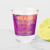 Miami Beach vrijgezellenfeest Shot Glas (Voorkant)