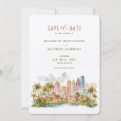 MIAMI Beach Waterfront Elegance Save-the-Date Kaart (Voorkant)