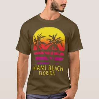Miami Beach Zuid-Florida  tropische zonsondergang T-shirt
