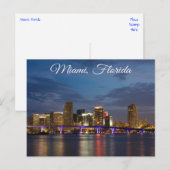Miami BeachSkyline Florida Travel Briefkaart (Voorkant / Achterkant)