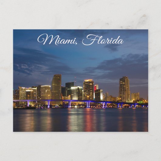 Miami BeachSkyline Florida Travel Briefkaart (Voorkant)