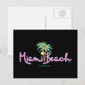 Miami BeachTypografie met Pam's Briefkaart (Voorkant / Achterkant)