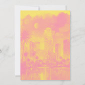 Miami Bestemming Bachelorette Weekend Party Kaart (Achterkant)