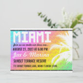 MIAMI-bestemmingsuitnodiging Kaart (Staand voorkant)