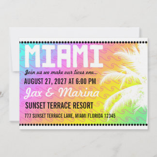 MIAMI-bestemmingsuitnodiging Kaart