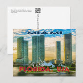 Miami, bezoek Florida Briefkaart (Voorkant / Achterkant)