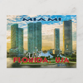 Miami, bezoek Florida Briefkaart