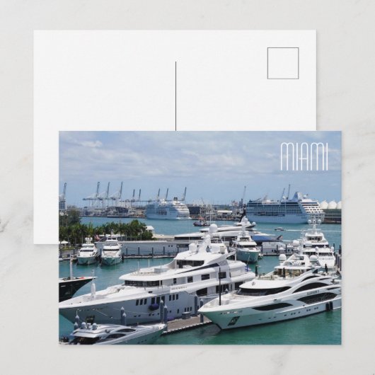 Miami Big Yachts Briefkaart (Voorkant / Achterkant)